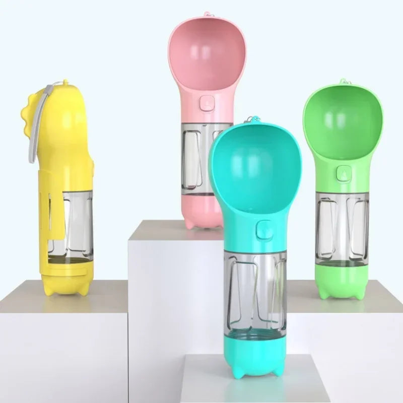 3-in-1 Portable Cat & Dog Water Bottle and Food Feeder